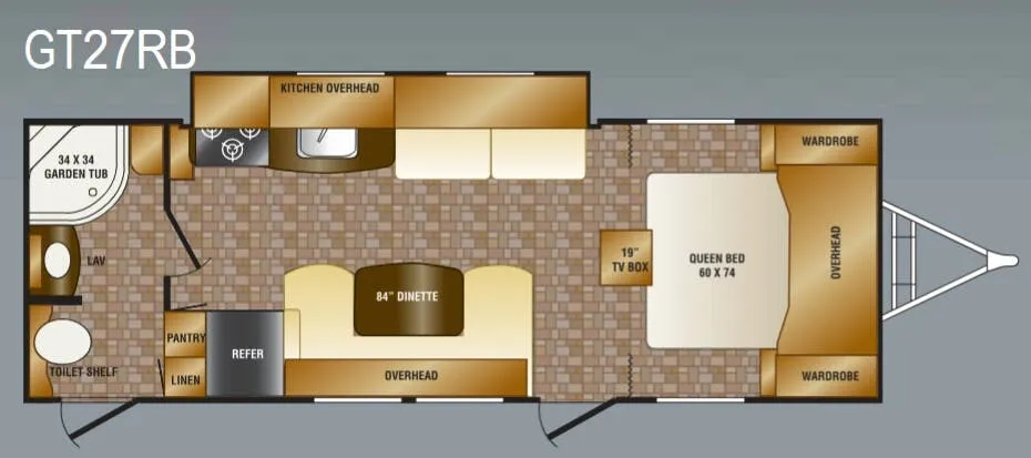 CrossRoads Slingshot GT27RB floor plan