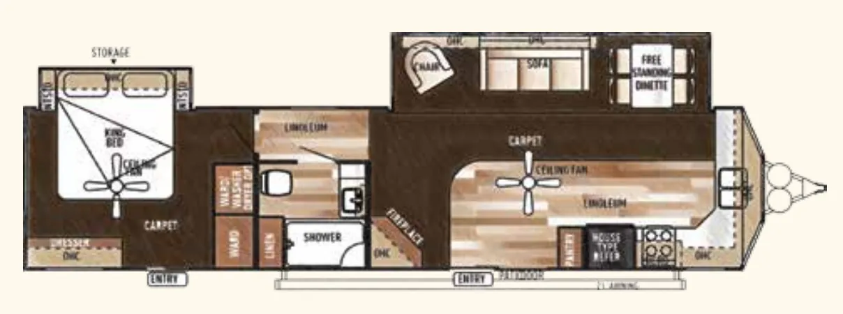 Forest River Salem Villa Estate 394FKDS floor plan