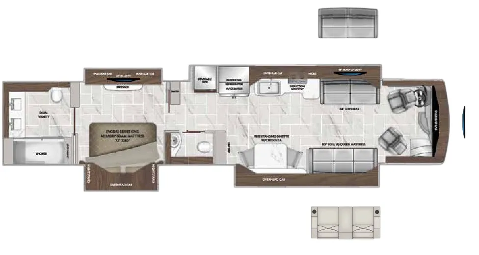 American Coach American Eagle 45G floor plan