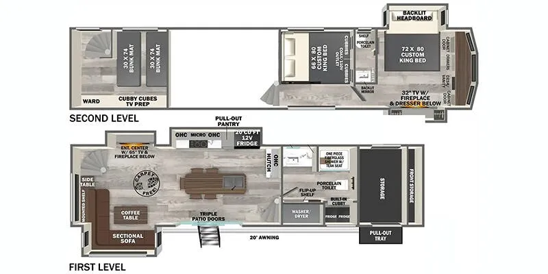 2025 Forest River Wildwood Heritage Glen ROOST43 - Floor plan