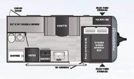 Keystone Passport SL Series 176BH floor plan