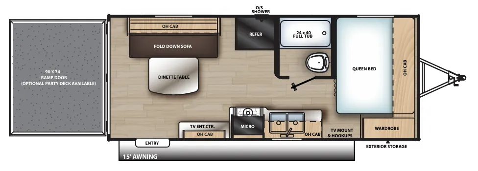 Coachmen Catalina Trail Blazer 19TH floor plan