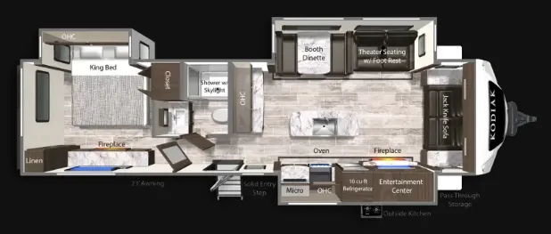2026 Dutchmen Kodiak Ultimate 3371FLSL - Floor plan
