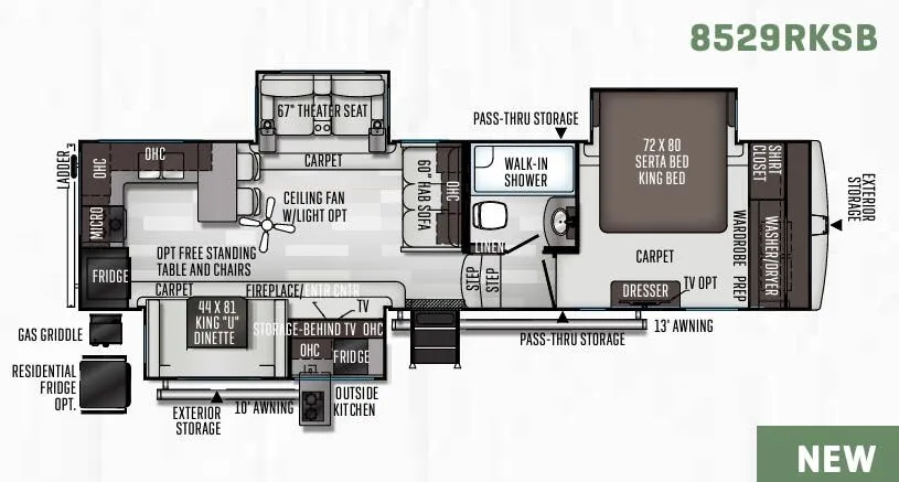 Forest River Flagstaff Super Lite 8529RKSB floor plan