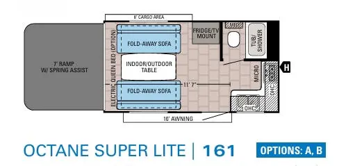 Jayco Octane Super Lite 161 floor plan