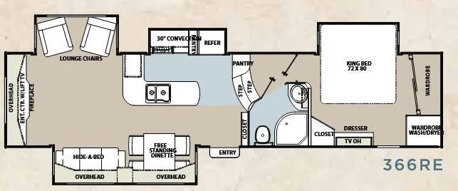 Coachmen Brookstone Diamond 366RE floor plan