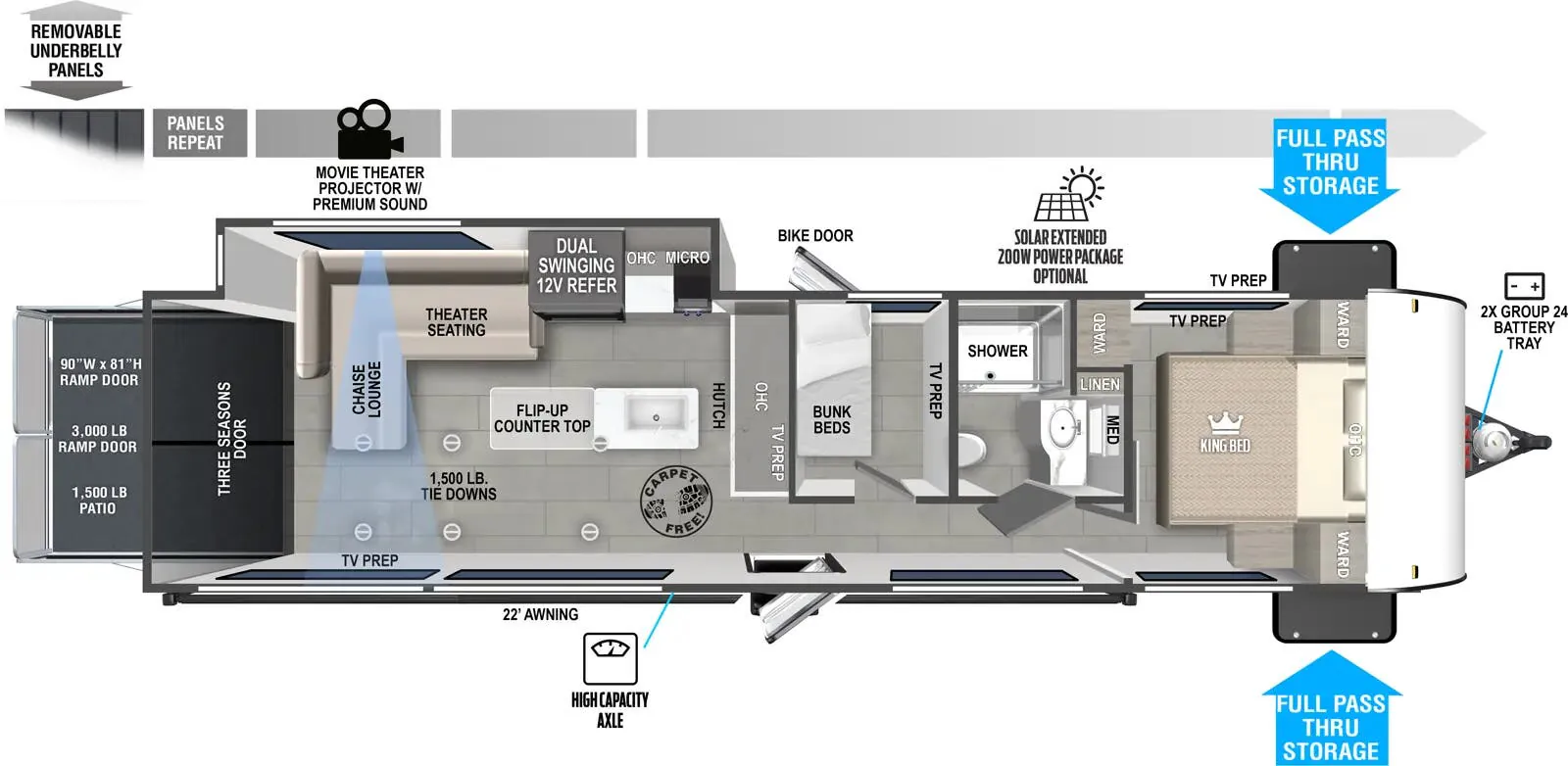 Forest River Salem FSX Max Series 30VC floor plan