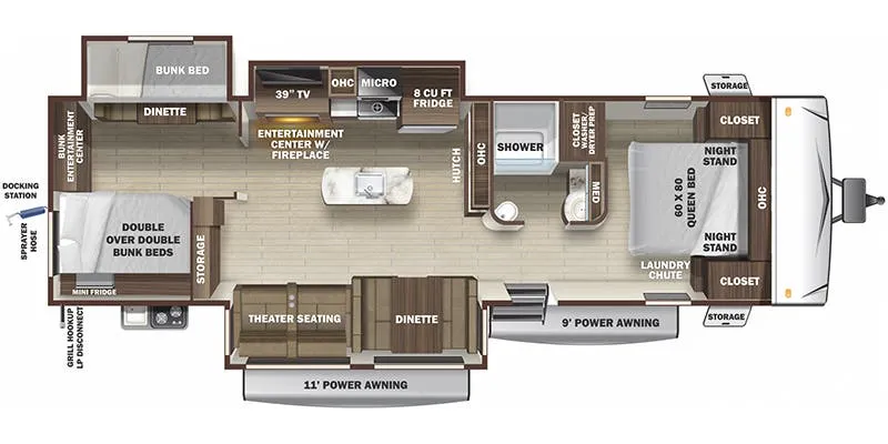 2019 Highland Ridge Mesa Ridge Limited MR312BHS floor plan