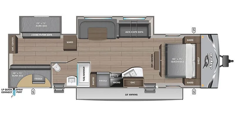 2027 Jayco Jay Flight SLX 321BDS - Floor plan