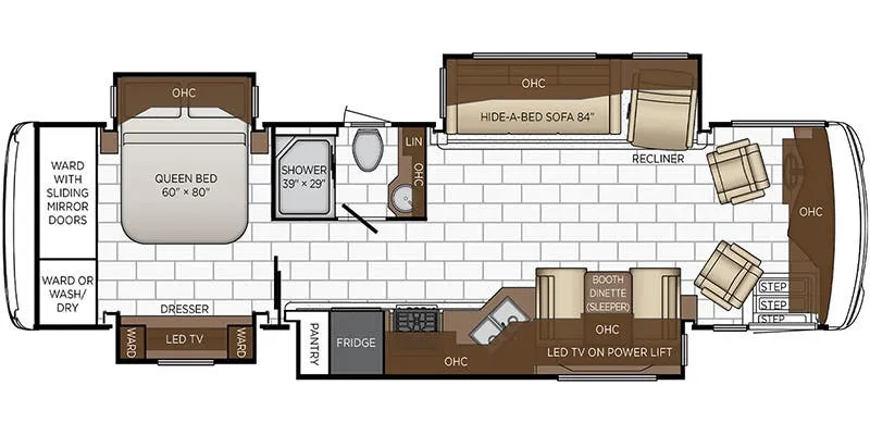 Newmar Ventana 3412 floor plan