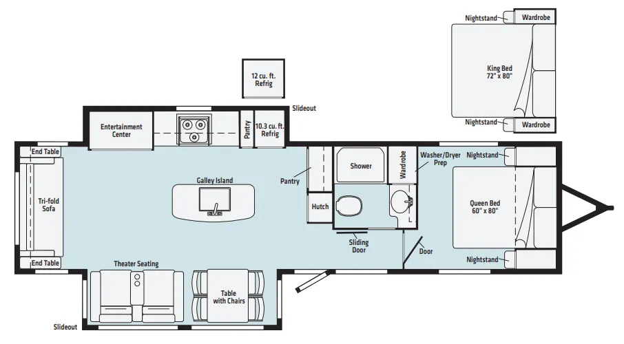 Winnebago Voyage V3235RL floor plan