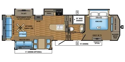 2017 Jayco Pinnacle 36RSQS floor plan