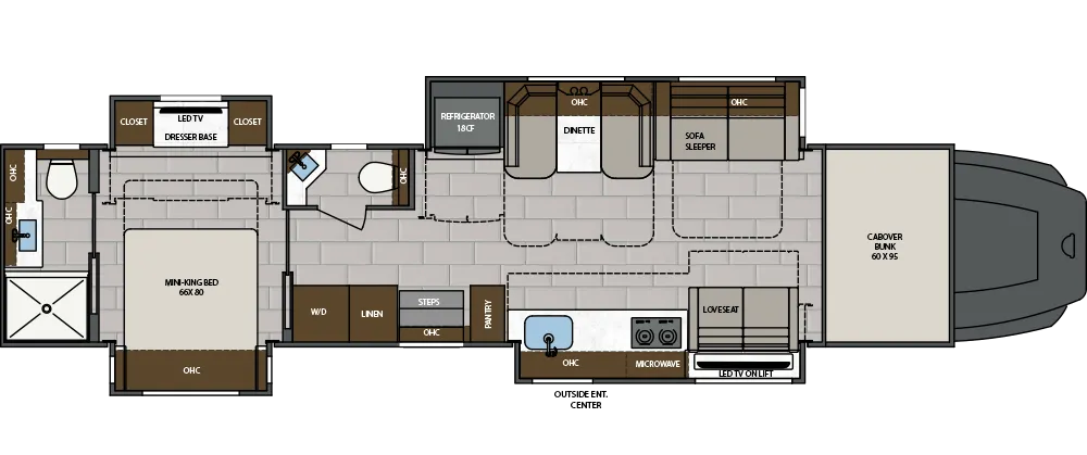 Renegade RV Classic 45CMR floor plan