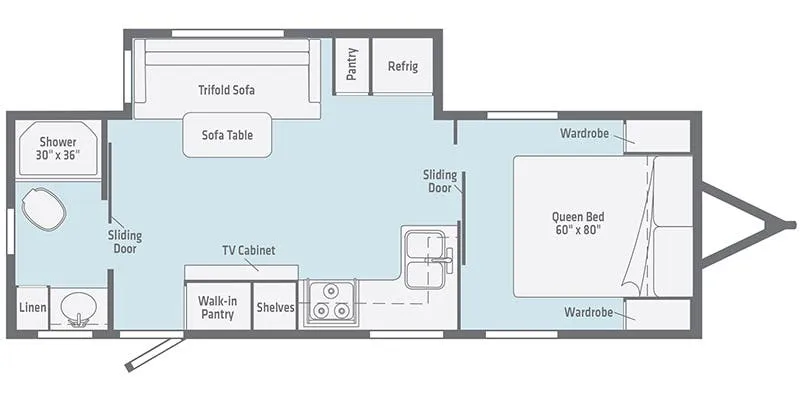 Winnebago Minnie 2202RBS floor plan