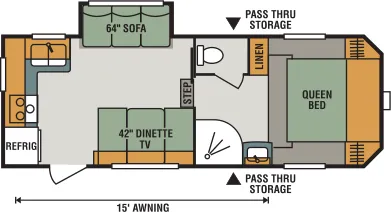 K-Z Sportsmen 231RK floor plan