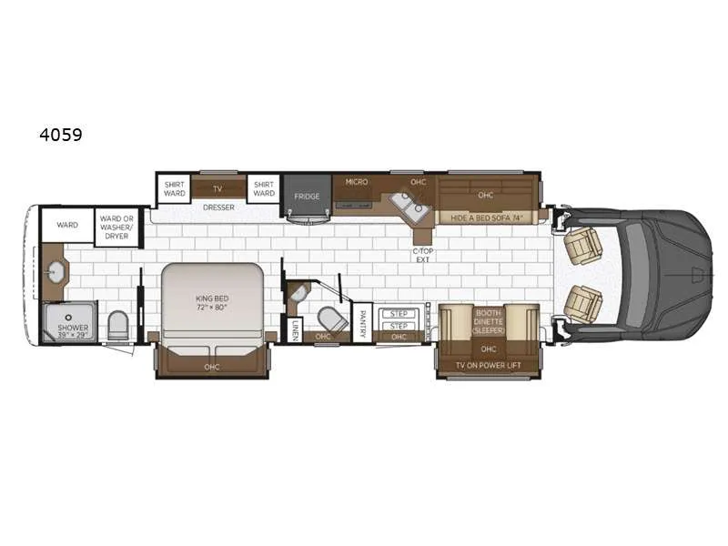 2023 Newmar Super Star 4059 - Floor plan