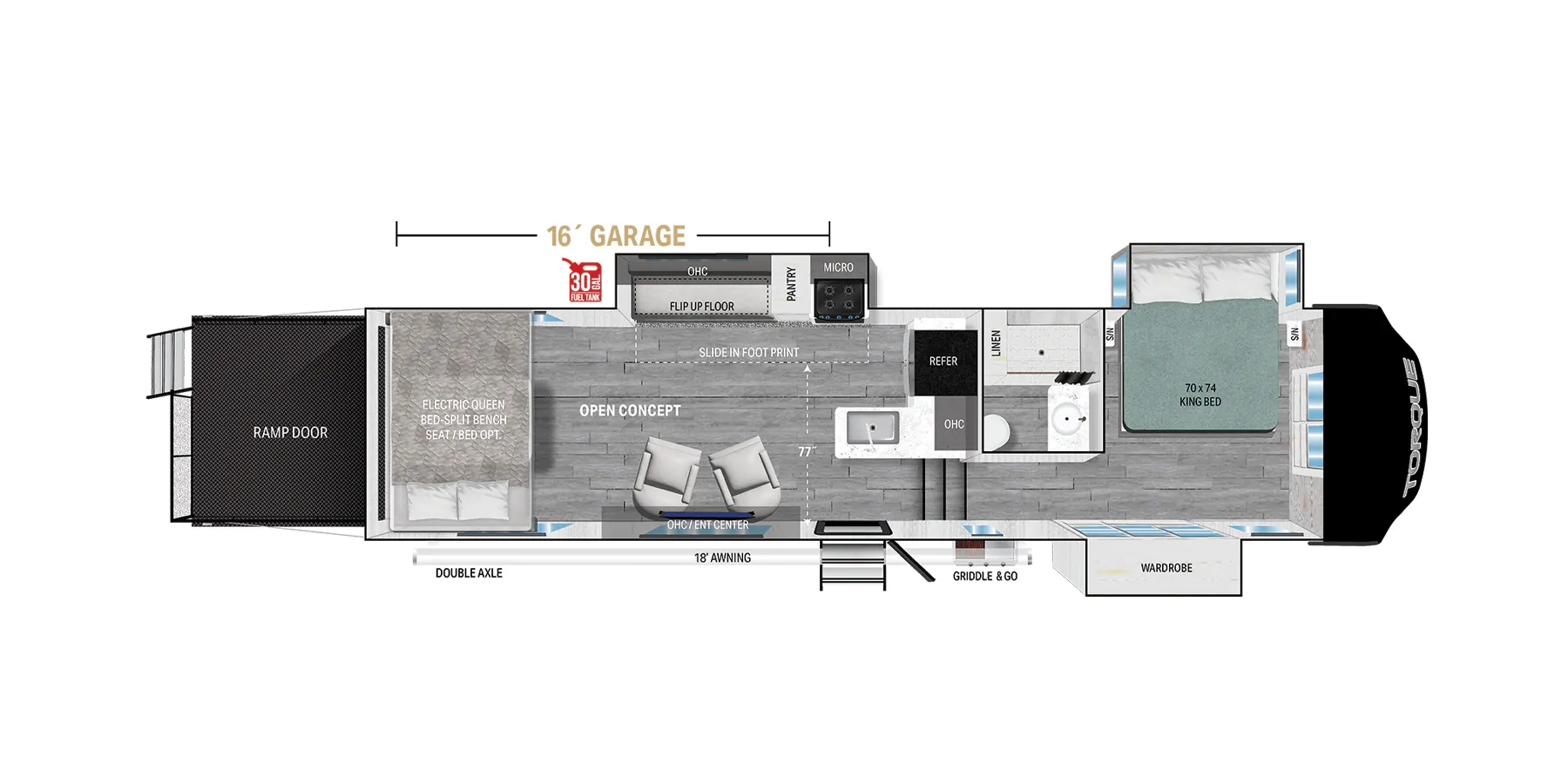 Heartland Torque T-316 floor plan
