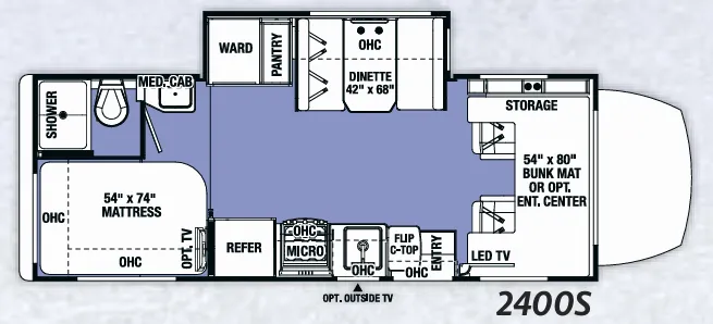 Forest River Sunseeker MBS 2400S floor plan