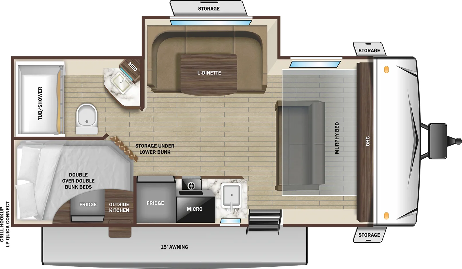 Starcraft Super Lite Maxx 19MBH floor plan