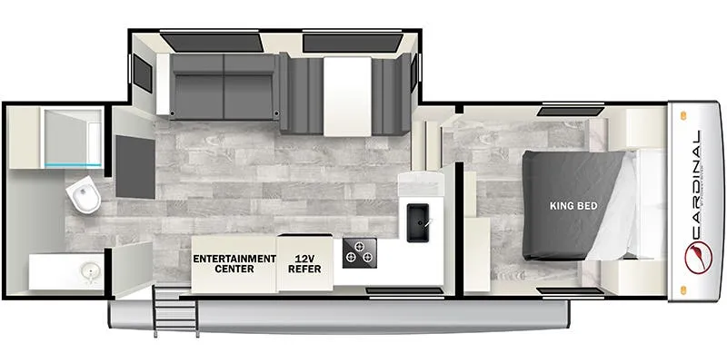 2024 Forest River Cardinal 27RB - Floor plan