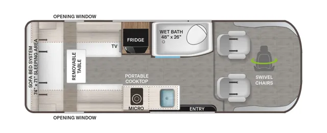 2027 Thor Motor Coach Tellaro 20Y - Floor plan