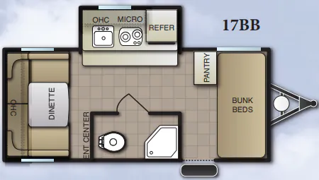 Pacific Coachworks Econ 17BB floor plan