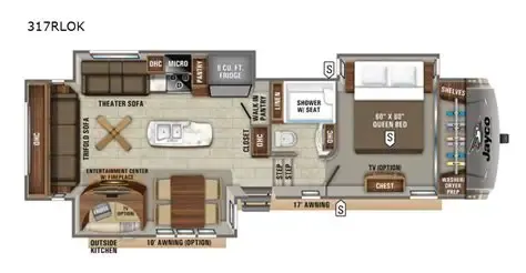 2018 Jayco Eagle 317RLOK floor plan