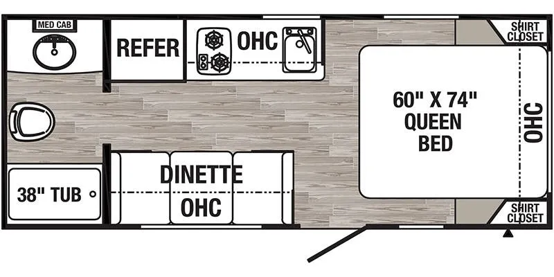 Palomino Puma Ultra Lite 16QBX floor plan