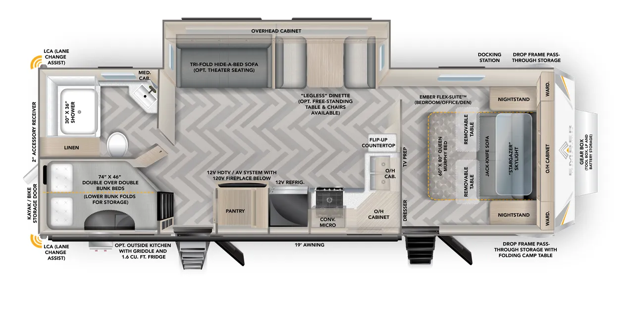 Ember RV Touring Edition 28MBH floor plan