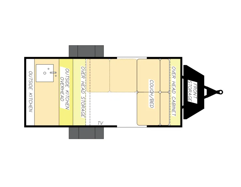 2026 Modern Buggy RV Little Buggy 12LRK - Floor plan