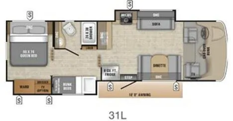 2019 Entegra Coach Odyssey 31L - Floor plan