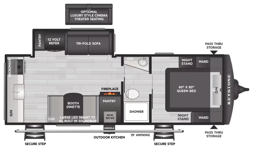 Keystone Bullet Crossfire 245RKSWE floor plan