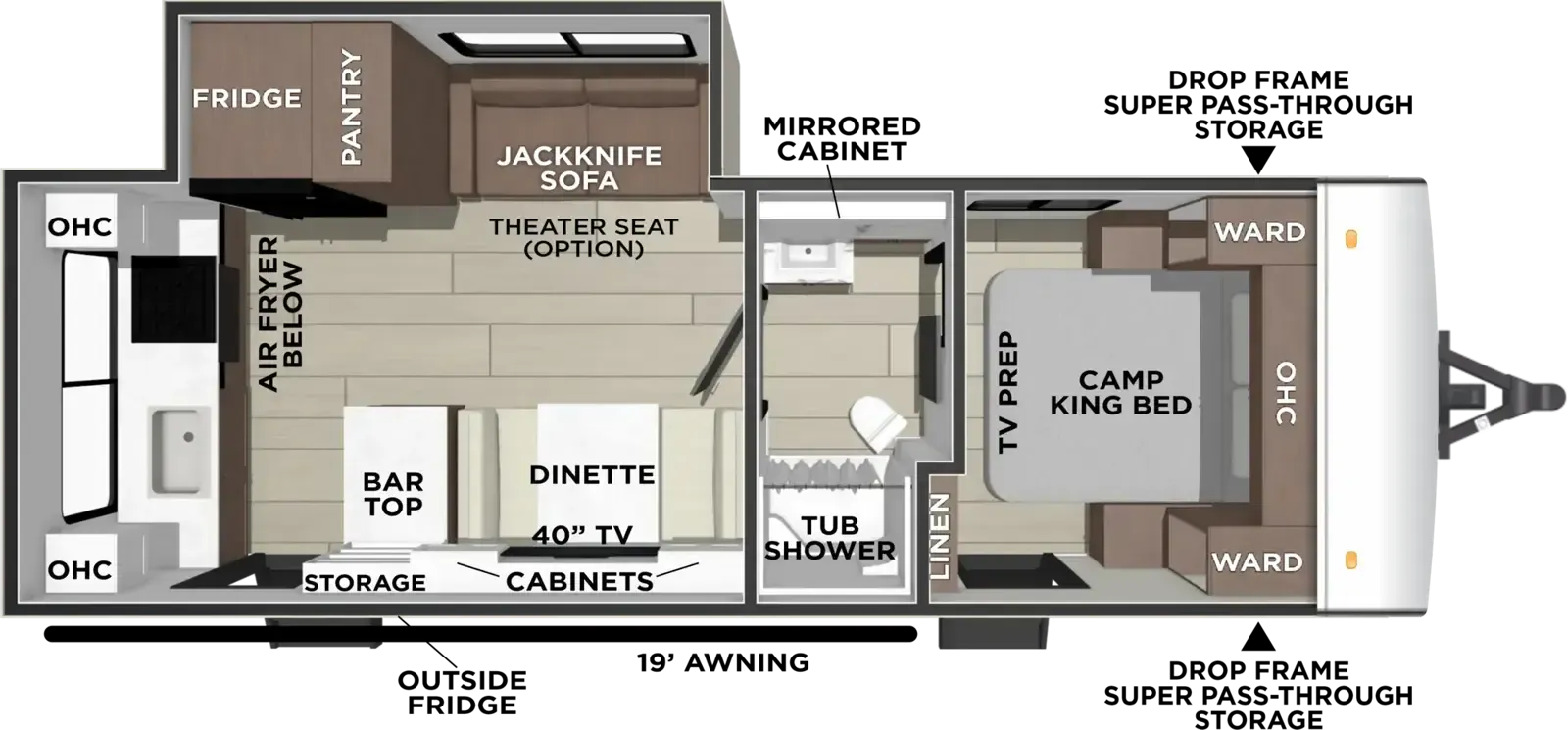 Forest River Westbrook Luxury 245RKLC floor plan