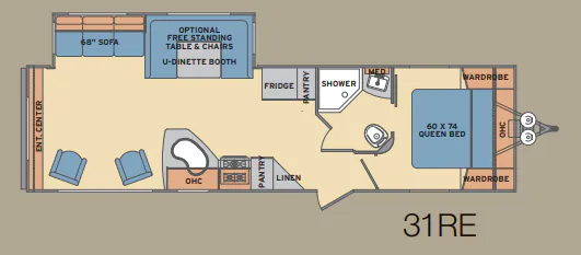 Shasta Revere 31RE floor plan