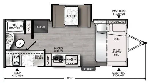 Coachmen Apex Nano 194BHS floor plan
