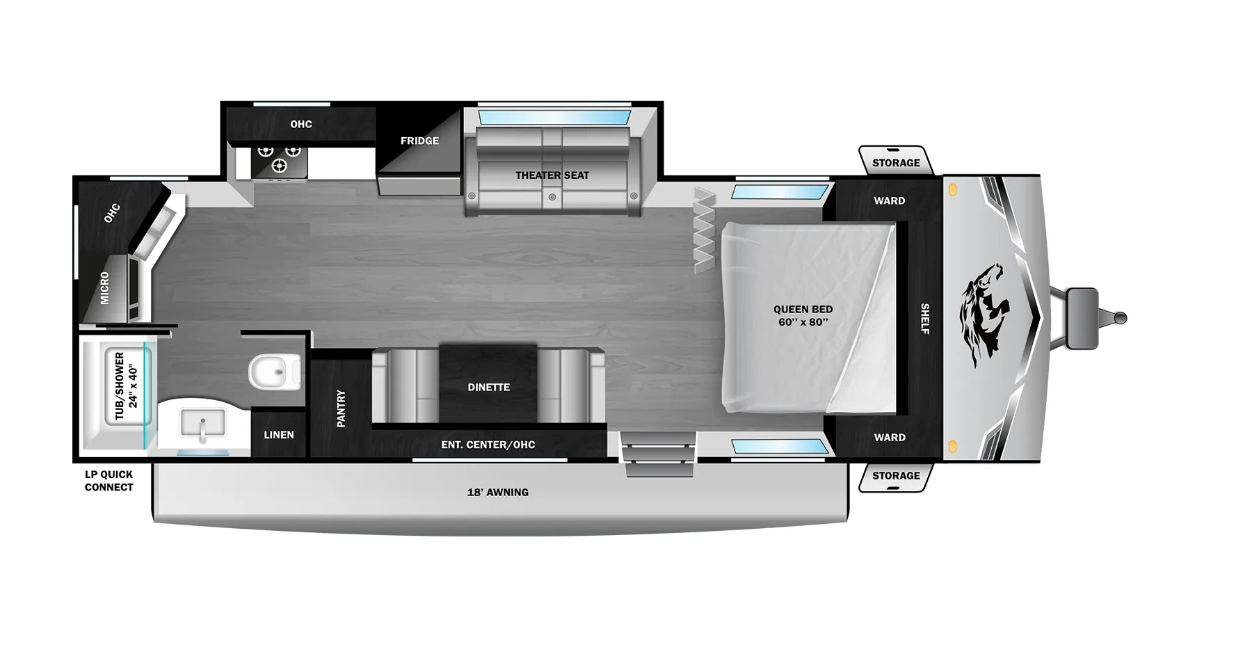 2026 Open Range RV Open Range Colt 22MDS - Floor plan