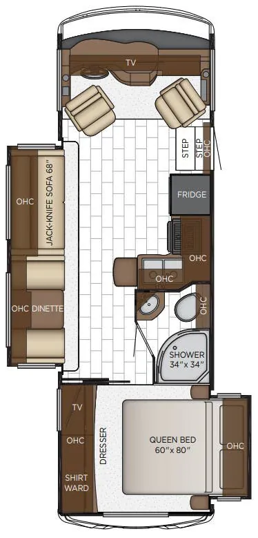 Newmar Bay Star Sport 2702 floor plan