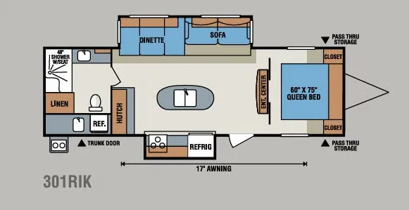 K-Z Spree 301RIK floor plan