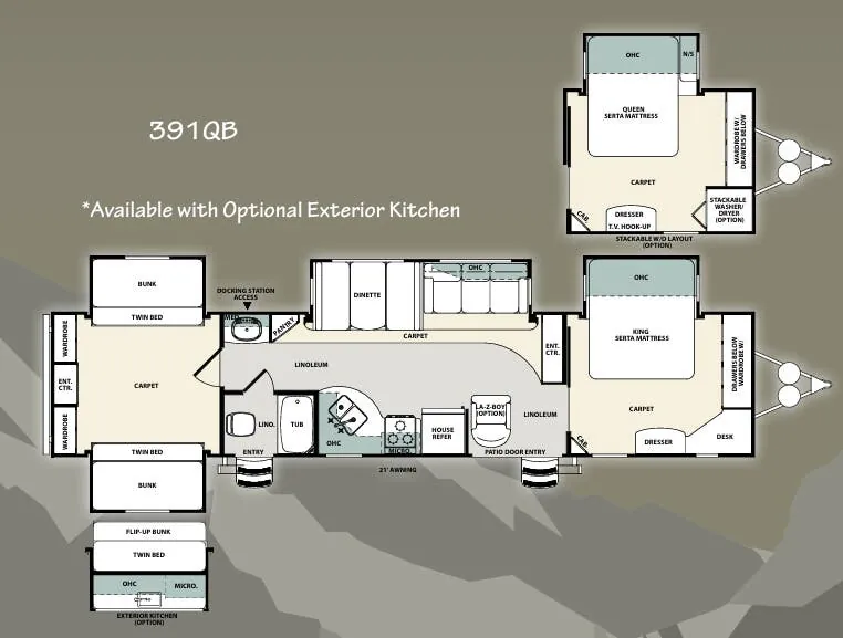 Forest River Sierra 391QB floor plan