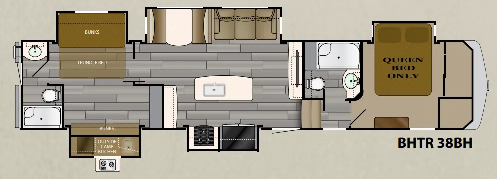 Heartland Bighorn Traveler 38BH floor plan