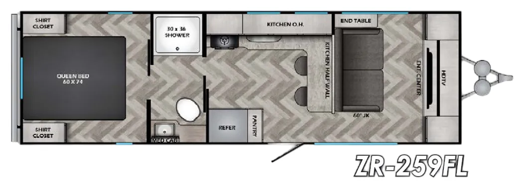 CrossRoads Zinger Lite 259FL floor plan