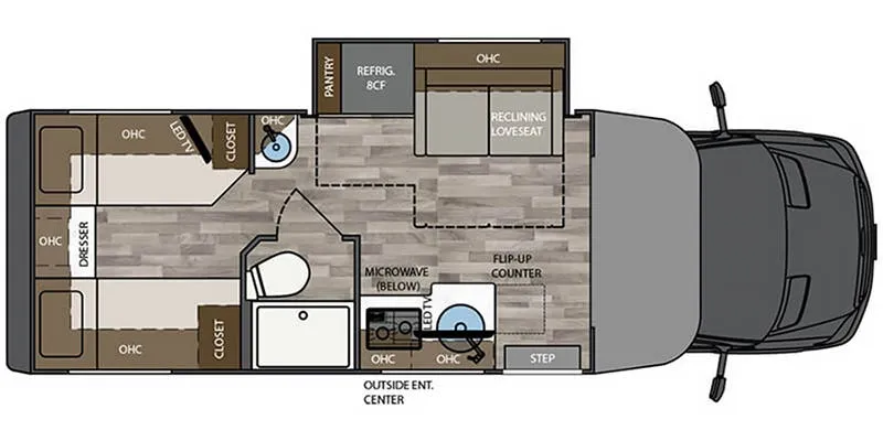Renegade RV Vienna 25TBN floor plan