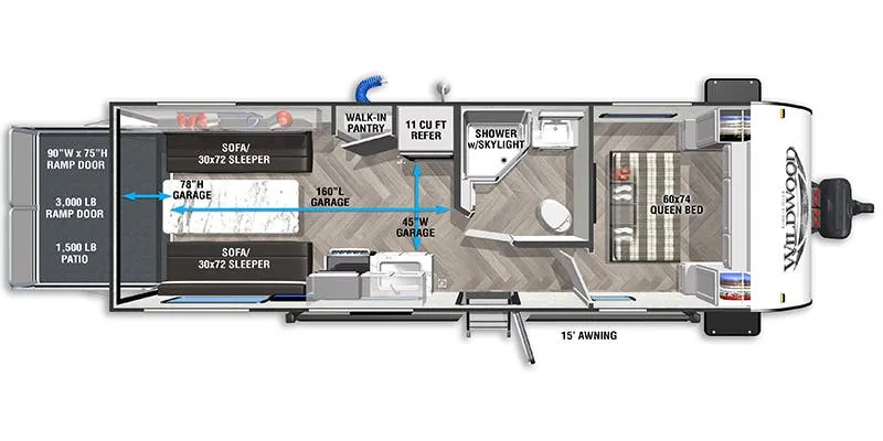 Forest River Wildwood FSX 210RT floor plan