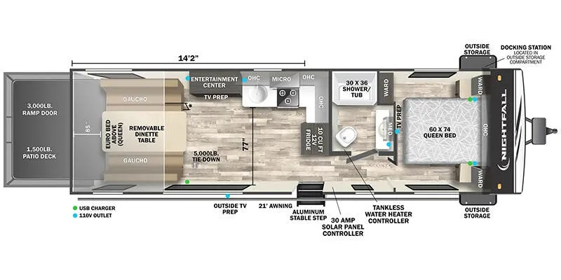 Forest River Nightfall 27N floor plan