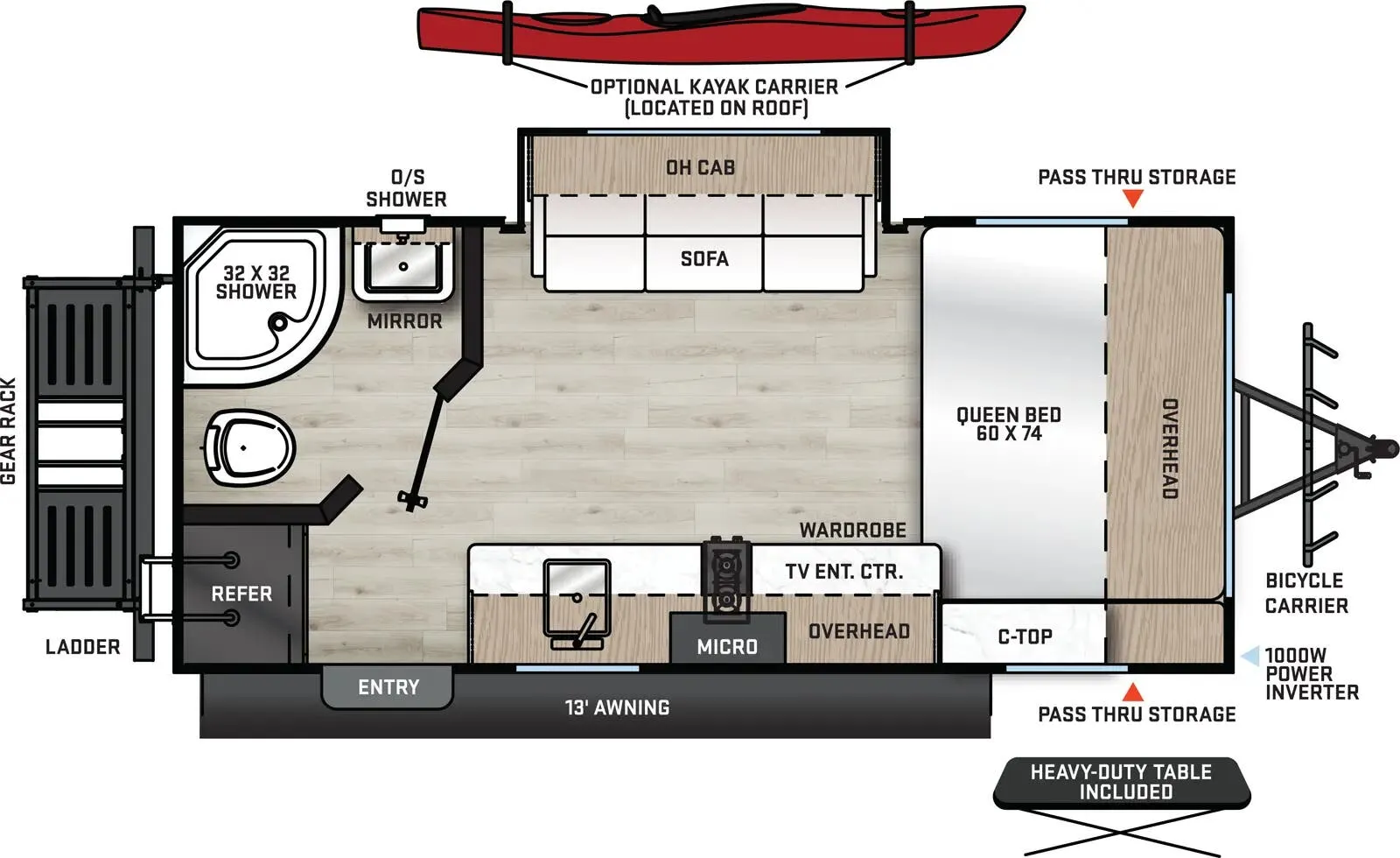 Coachmen Catalina Expedition 192FQS floor plan