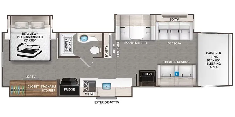 2026 Thor Motor Coach Pasadena 38FX floor plan