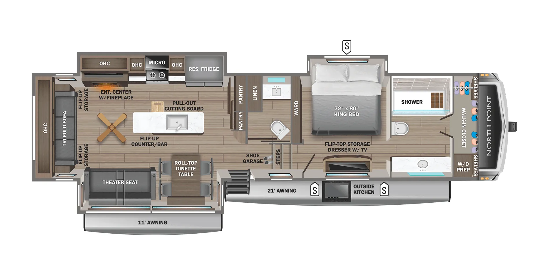 Jayco North Point 387FBTS floor plan