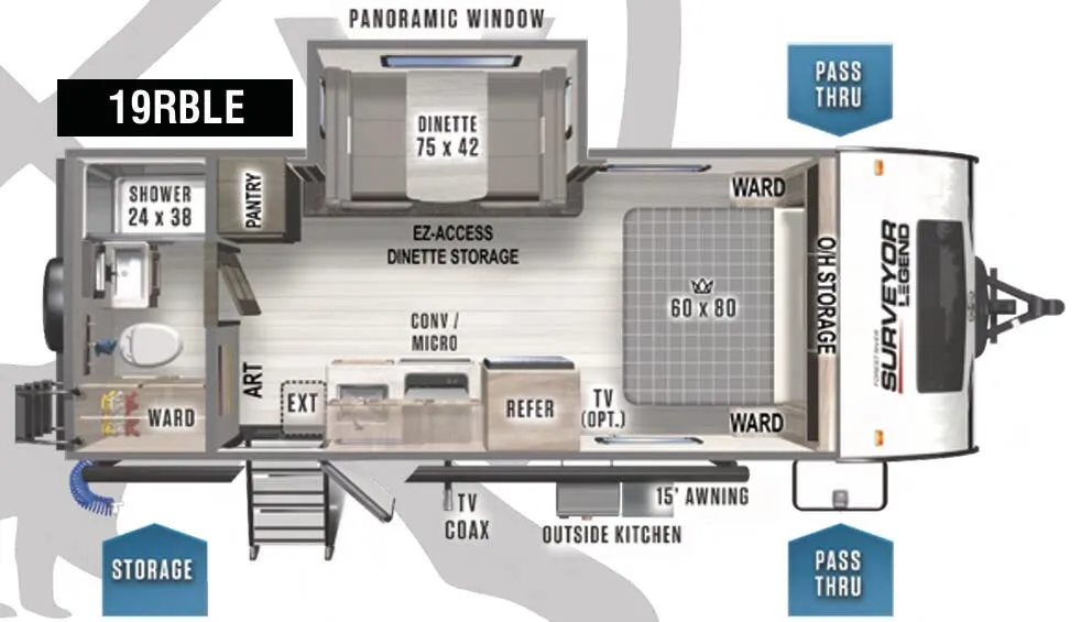Forest River Surveyor Legend 19RBLE exterior