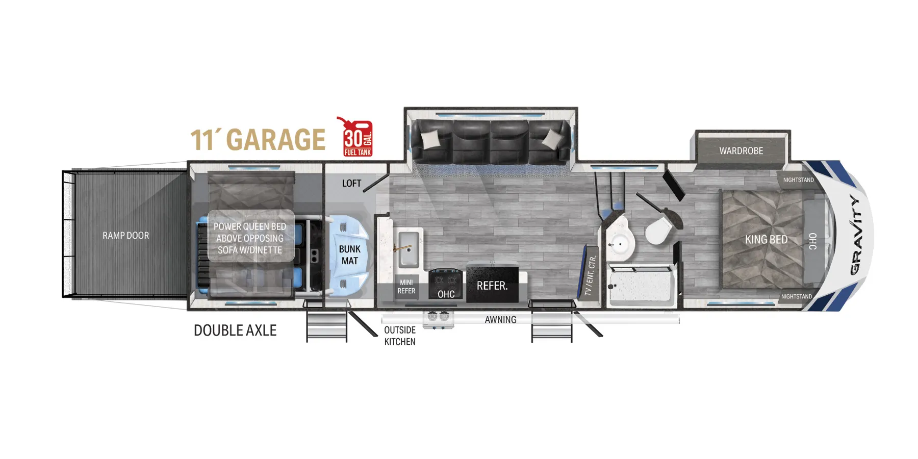 Heartland Gravity 3210 floor plan