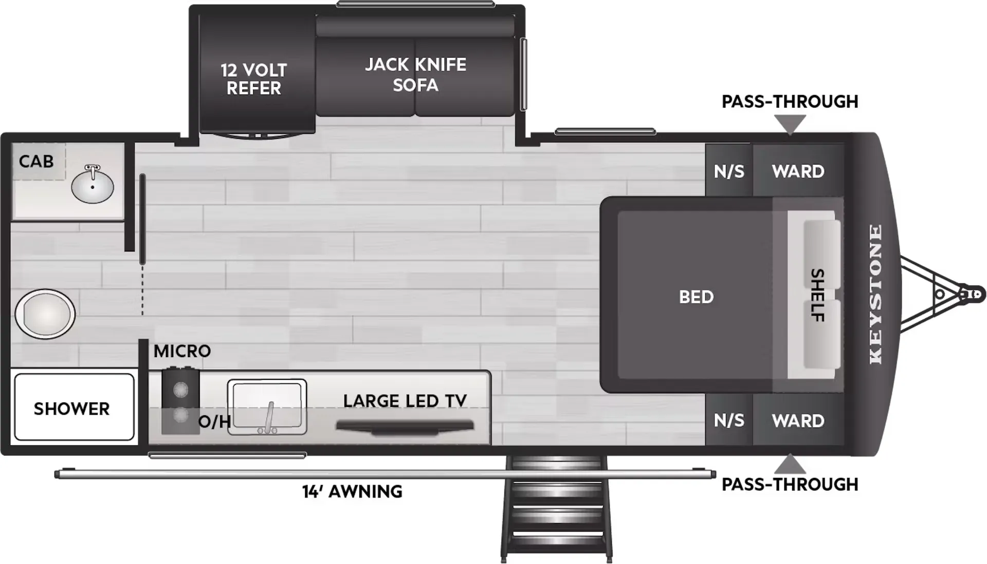 Keystone Passport Classic 180RBC floor plan